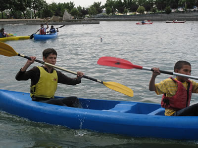 disfrutando de las actividades de la Fundación También