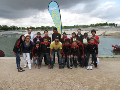 disfrutando de las actividades de la Fundación También