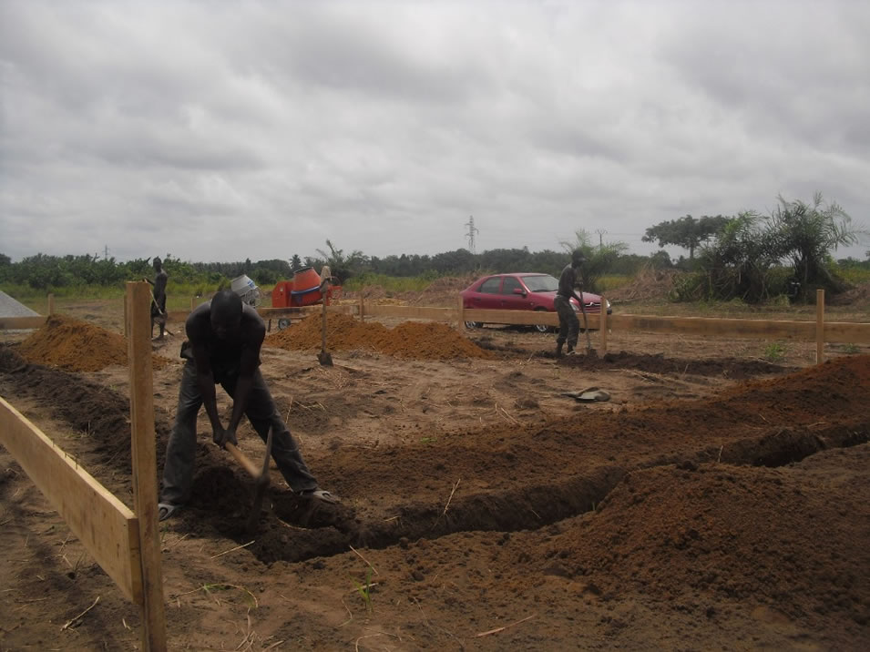 deporte y desarrollo - obras de construcción del centro de Grand-Bassam 005