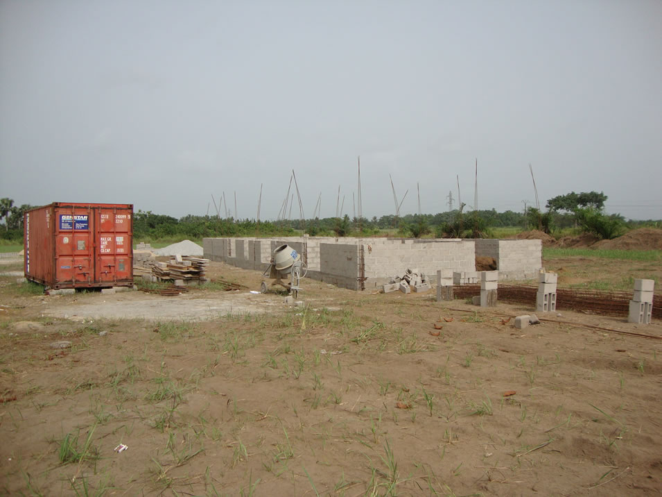 deporte y desarrollo - obras de construcción del centro de Grand-Bassam 032